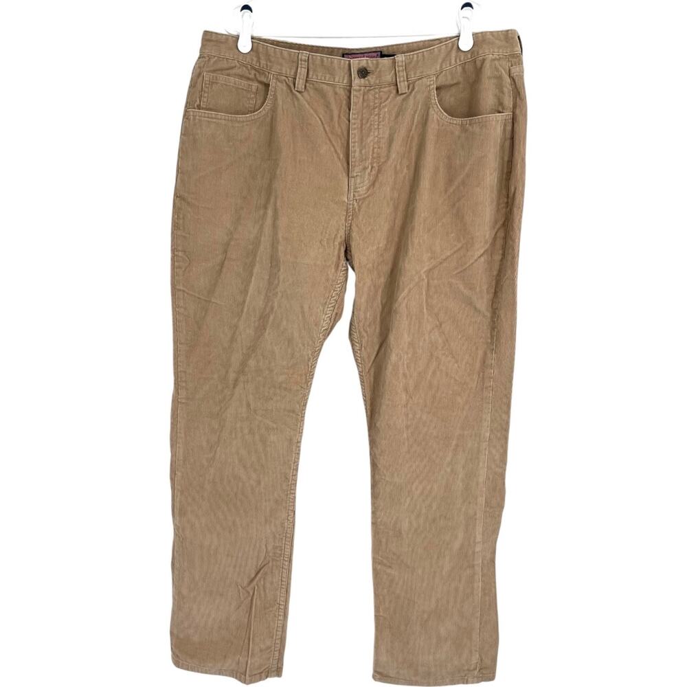 Vineyard Vines 5 Five Pocket Pant Tan Corduroy Classic Straight Men's 38x32